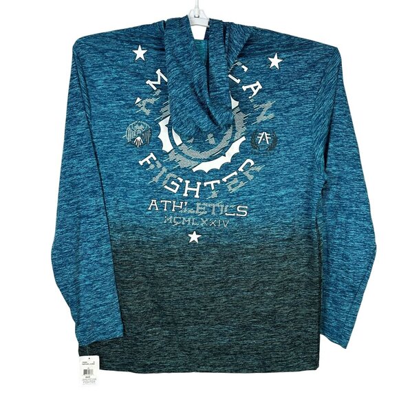 American Fighter Maryland Long Sleeve Hooded Shirt Size 4XL Blue/Black - Picture 3 of 6